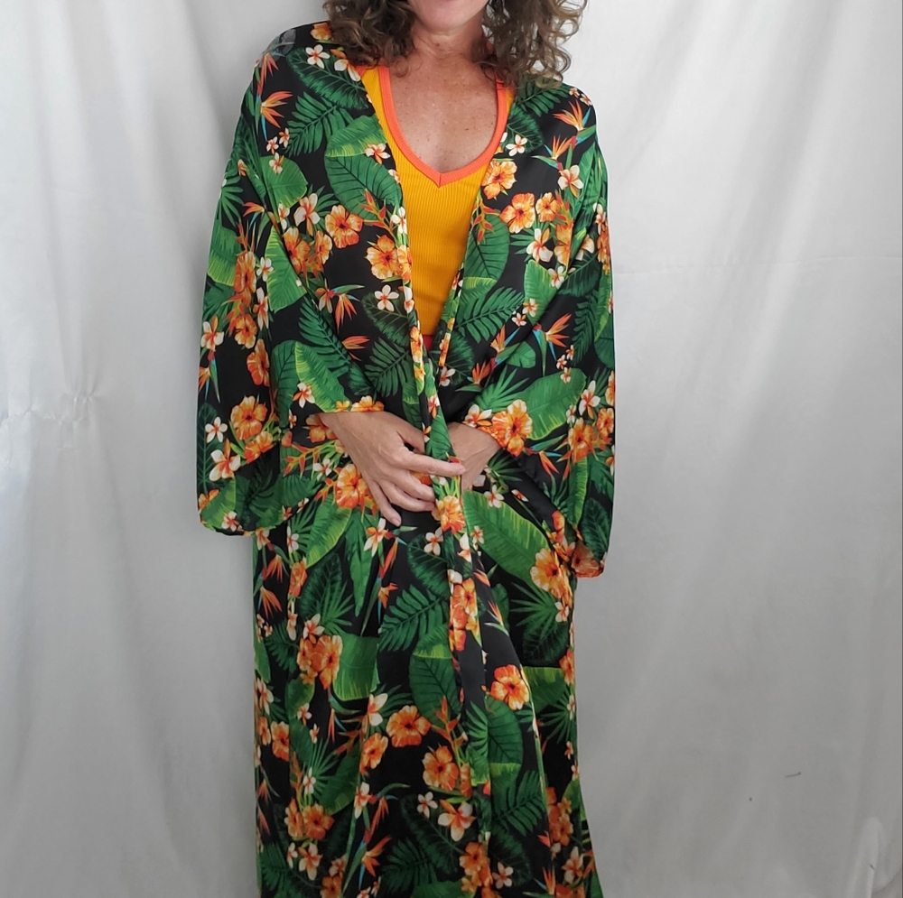 Ups & Downs tropical cover-up robe